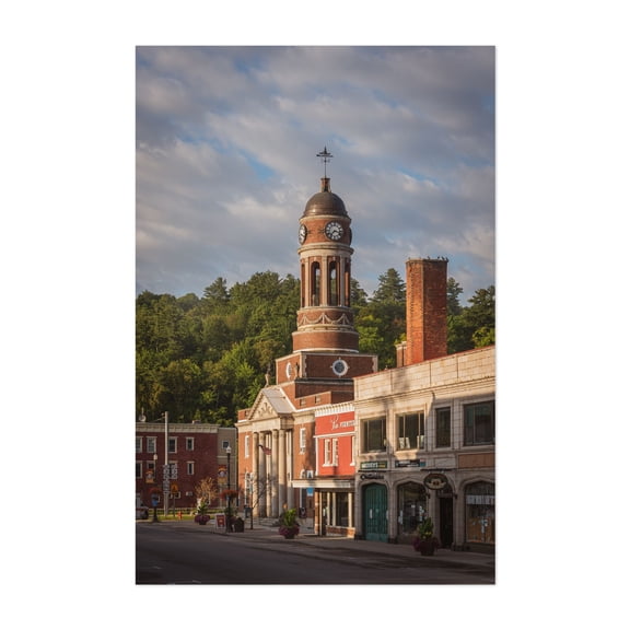 Downtown Saranac Lake - Saranac Lake New York Photography Unframed Wall Art Print 8 x 12 inches