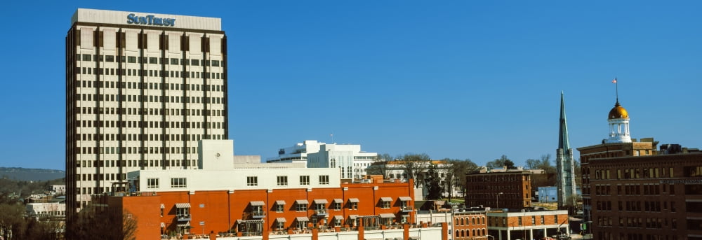 Downtown buildings Chattanooga Tennessee USA Canvas Art - Panoramic Images (36 x 12)