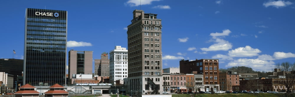 Downtown buildings in the city Charleston Kanawha County West Virginia USA Canvas Art - Panoramic Images (36 x 12)