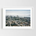 thumbnail image 1 of Downtown from Coit Tower - San Francisco California Photography White Framed Wall Art Print 20 x 30 inches, 1 of 3