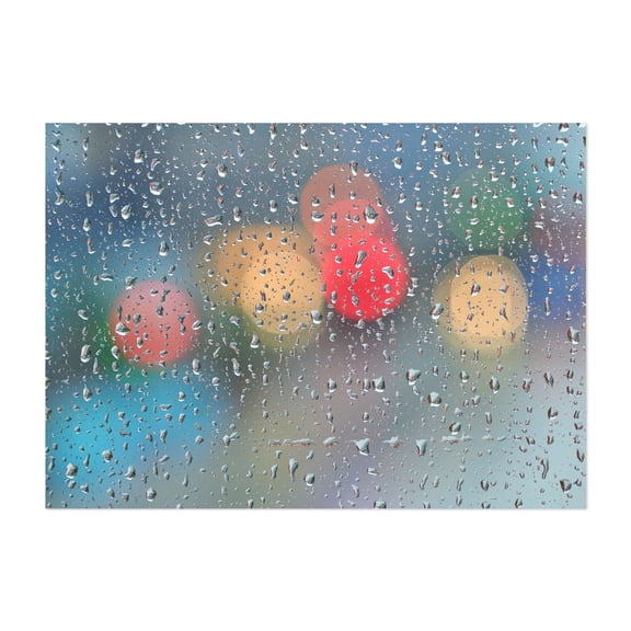 Downtown in the Rain 2 - Photography Abstract Water Moody Unframed Wall Art Print 4 x 6 inches