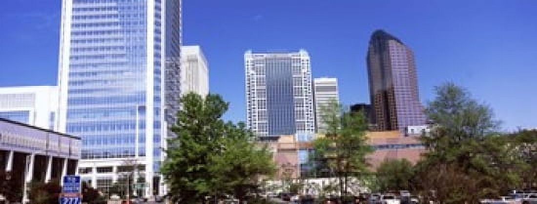 Downtown modern buildings in a city Charlotte Mecklenburg County North Carolina USA 2011 Canvas Art - Panoramic Images (15 x 6)
