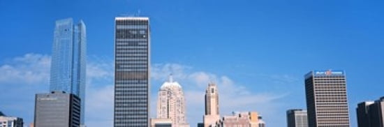 Downtown skyline Devon Tower Oklahoma City Oklahoma USA Canvas Art - Panoramic Images (36 x 12)