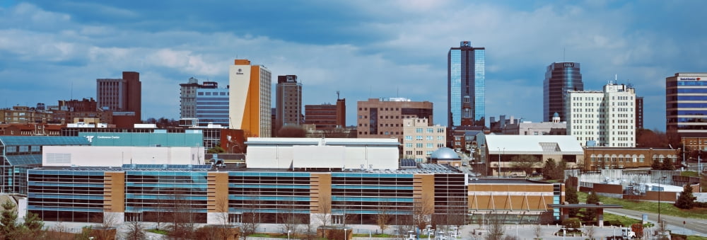 Downtown skyline Knoxville Tennessee USA Canvas Art - Panoramic Images (27 x 9)