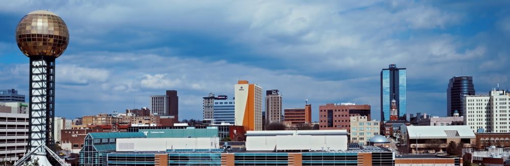 Downtown skyline Knoxville Tennessee USA Canvas Art - Panoramic Images (36 x 12)