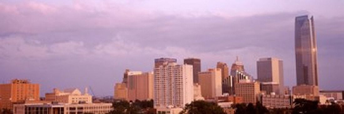 Downtown skyline Oklahoma City Oklahoma USA Canvas Art - Panoramic Images (18 x 6)