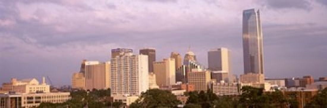 Downtown skyline Oklahoma City Oklahoma USA Canvas Art - Panoramic Images (18 x 6)