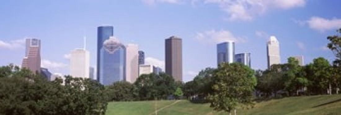 Downtown skylines Houston Texas USA Canvas Art - Panoramic Images (18 x 6)