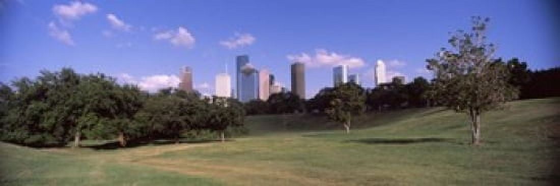 Downtown skylines viewed from a park Houston Texas USA Canvas Art - Panoramic Images (18 x 6)