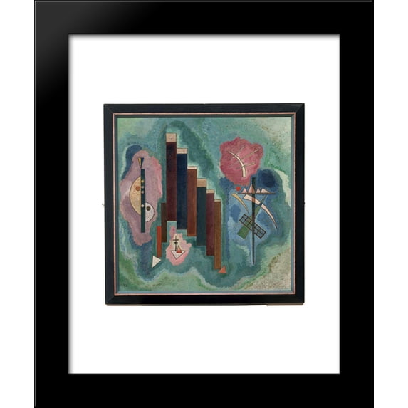 Downwards 20x24 Framed Art Print by Wassily Kandinsky