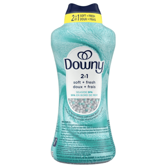 Downy 2-in-1 Soft + Fresh Fabric Softener, Seaside Spa, 910 g