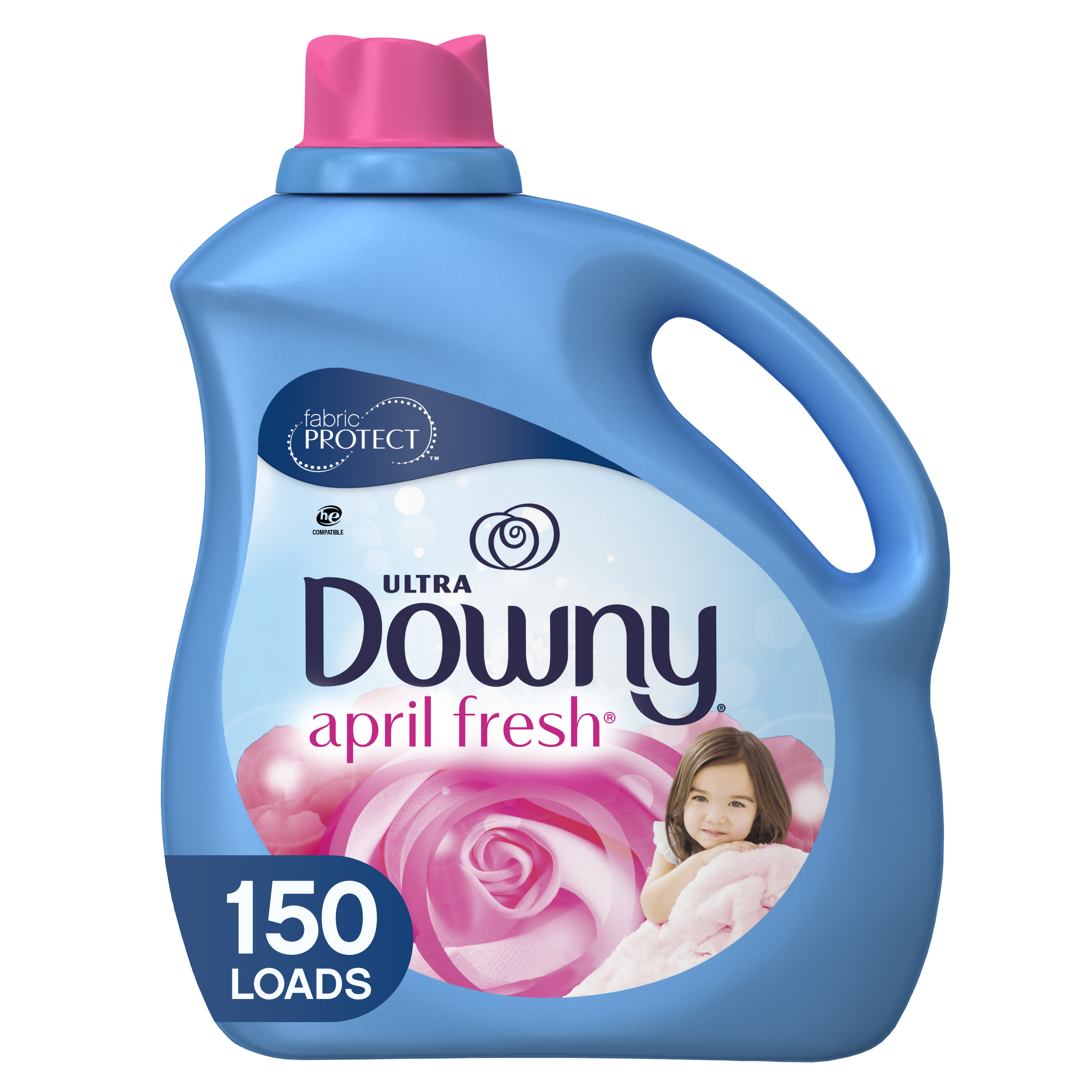 Downy April Fresh, 150 Loads Liquid Fabric Softener, 129 fl oz - image 1 of 8