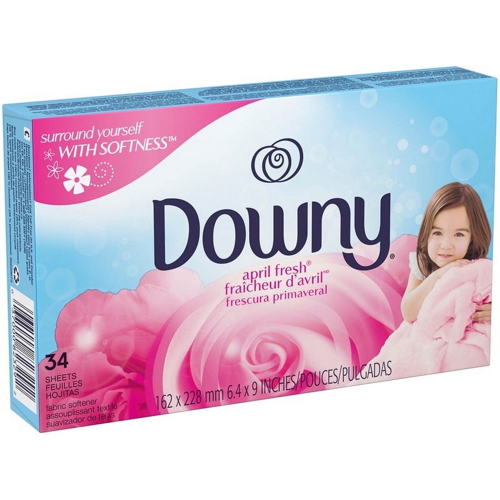 Downy April Fresh Fabric Softener Dryer Sheets 34 ct - Case - 12 Units