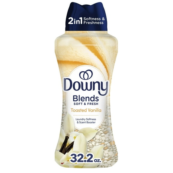 Downy Blends Soft & Fresh In-Wash Laundry Scent Booster Beads, Toasted Vanilla Scent, 32.2 oz