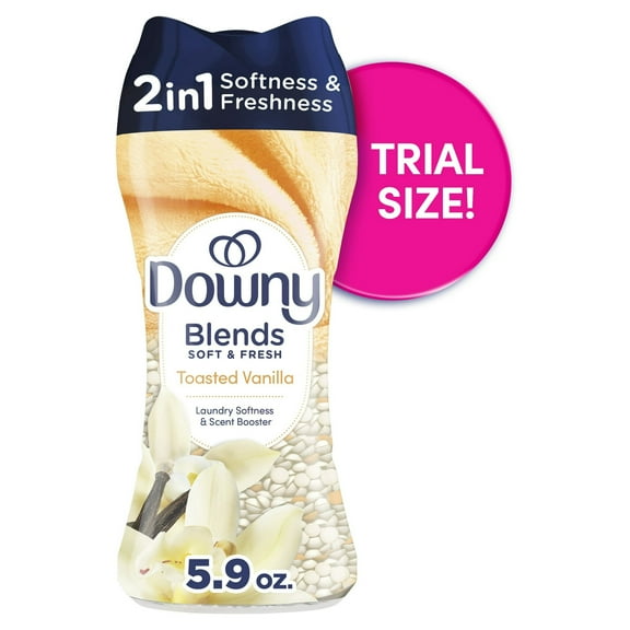 Downy Blends Soft & Fresh In-Wash Laundry Scent Booster Beads, Toasted Vanilla Scent, 5.9 oz (2 Pack)