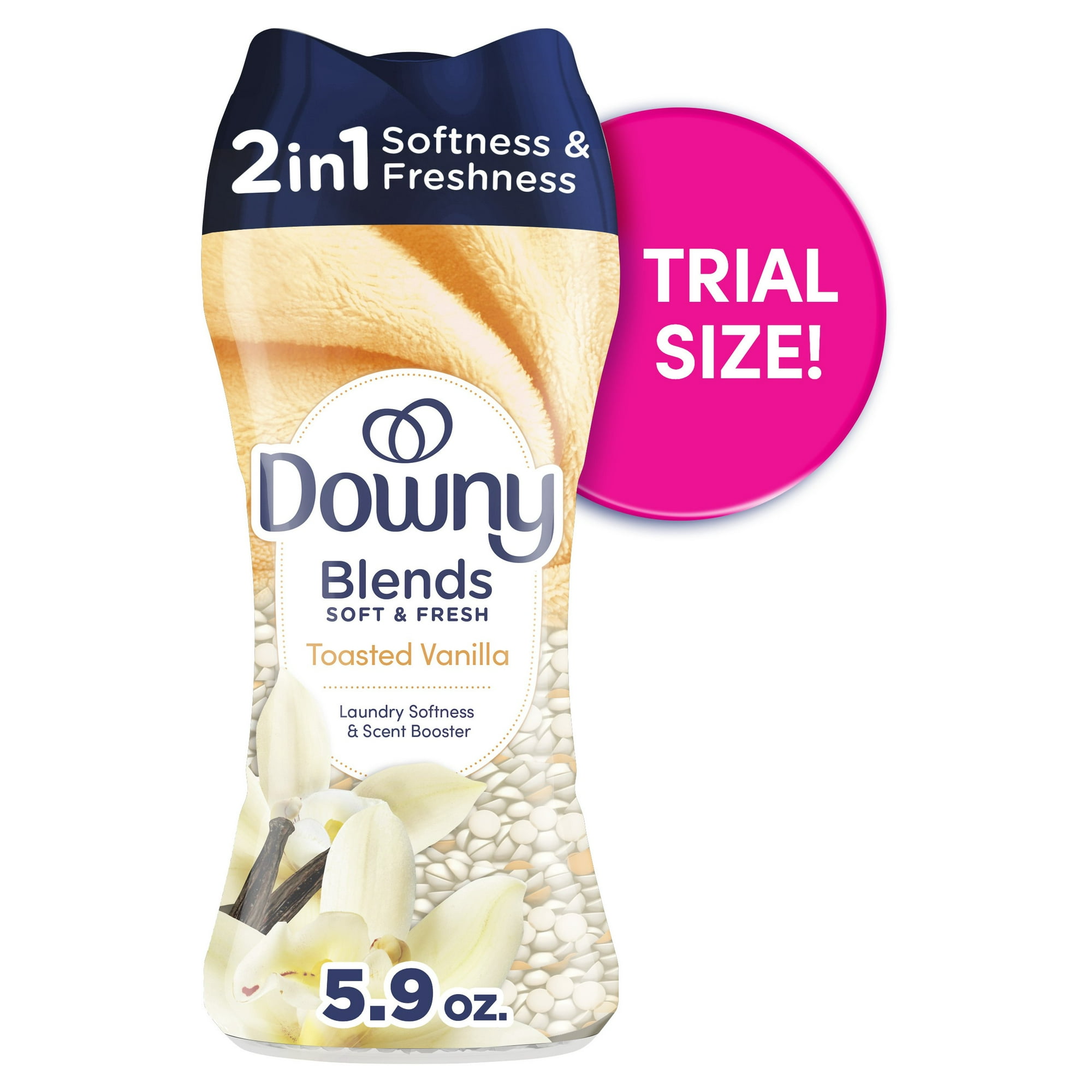 Downy Blends Soft & Fresh In-Wash Laundry Scent Booster Beads, Toasted Vanilla Scent, 5.9 oz (4 Pack)
