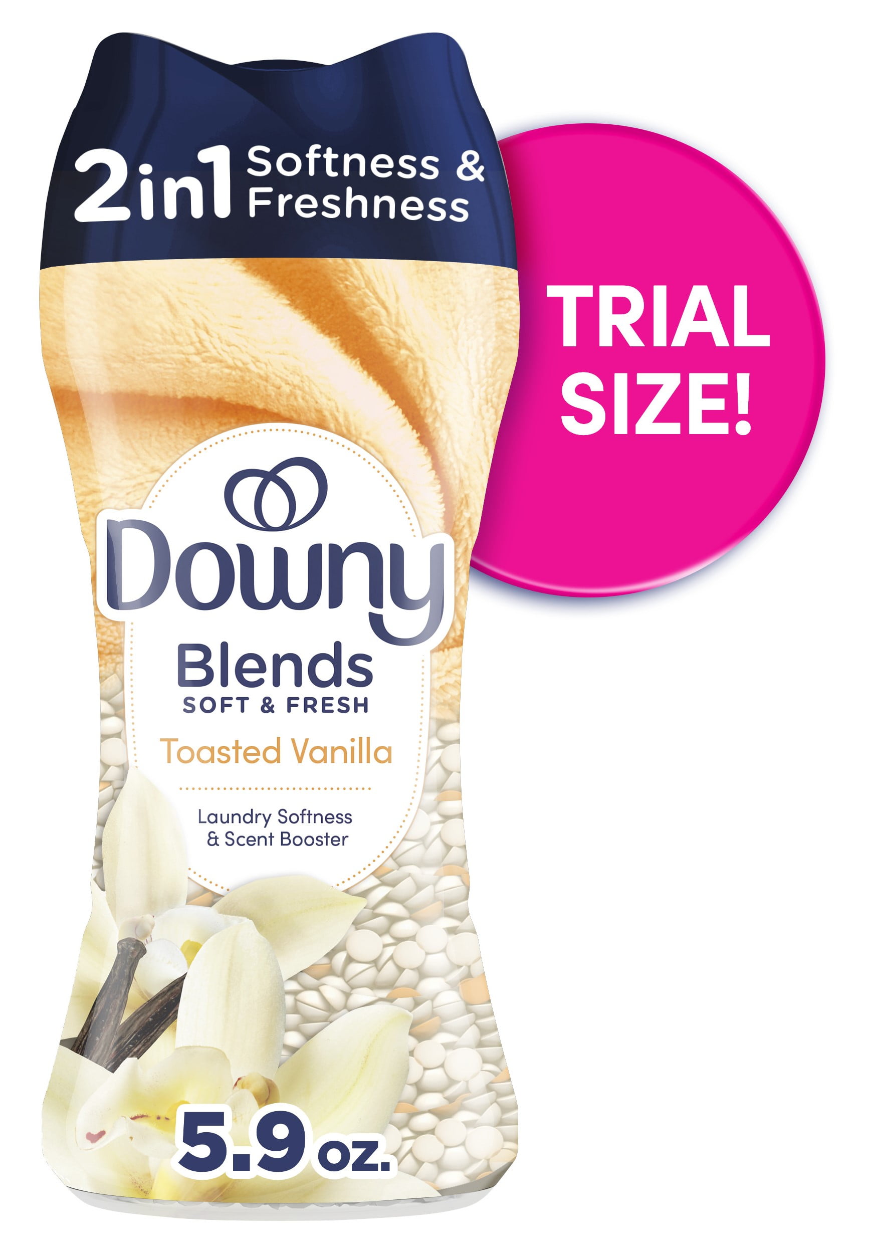 Downy Blends Soft & Fresh In-Wash Laundry Scent Booster Beads, Toasted Vanilla Scent, 5.9 oz