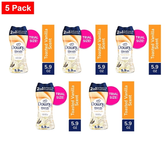 Downy Blends Toasted Vanilla In-Wash Laundry Scent Booster Beads 5.9 oz - 5 Pack