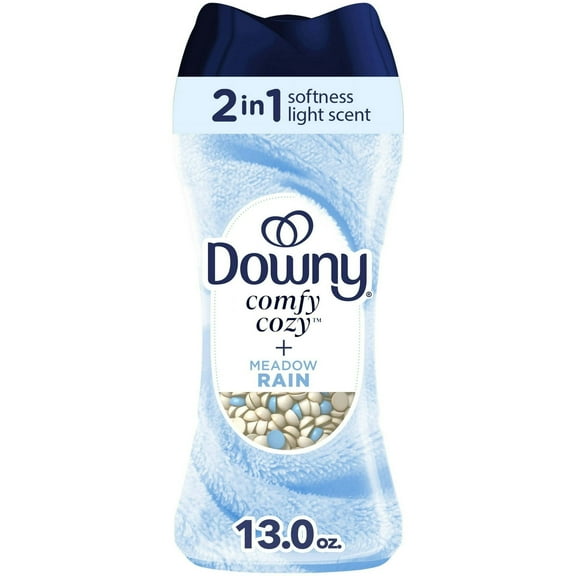 Downy Comfy Cozy In-Wash Laundry Scent Booster Beads, Meadow Rain Scent, 13 oz, Softness and Freshness (2 Pack)