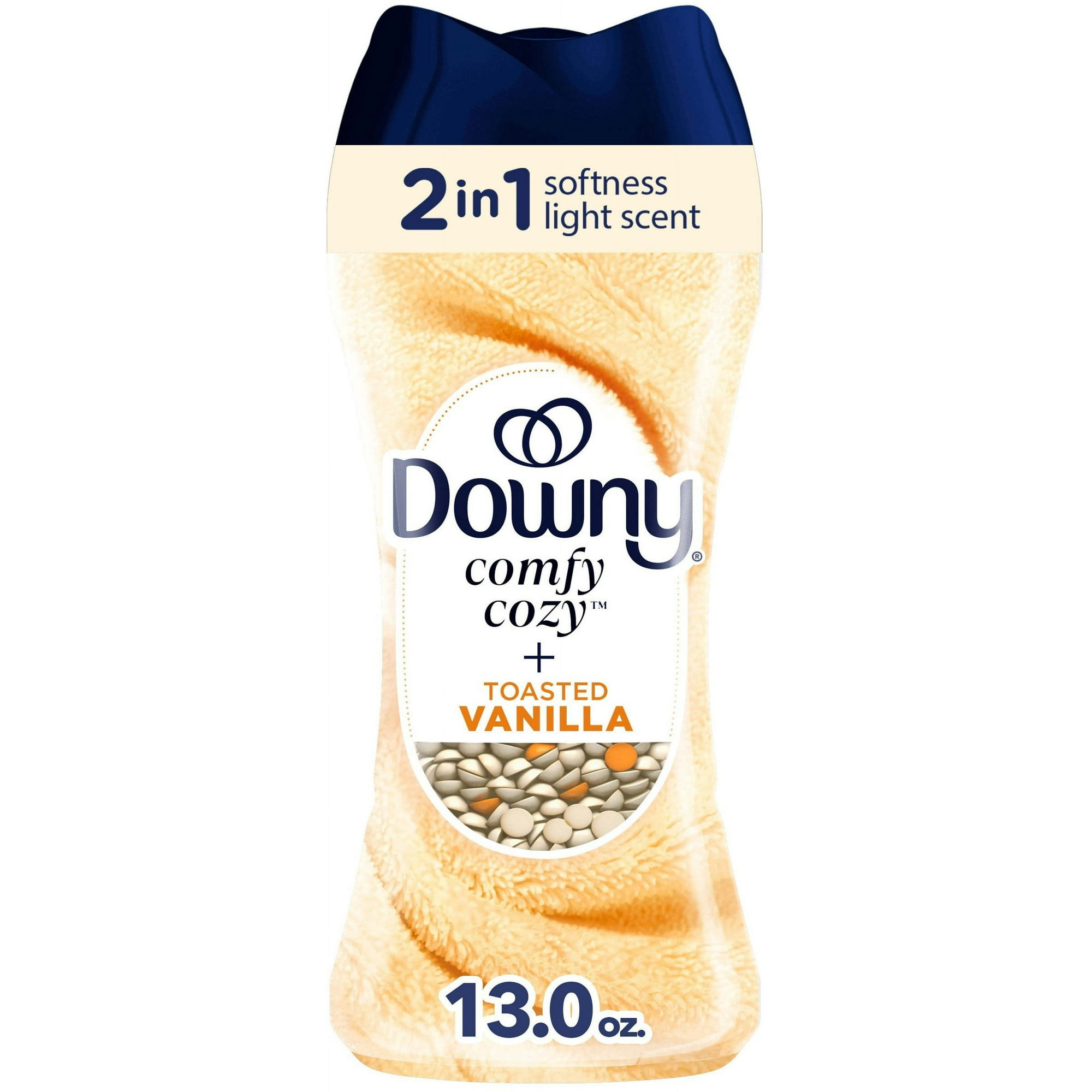 Downy Comfy Cozy In-Wash Laundry Scent Booster Beads, Toasted Vanilla Scent, 13 oz, Softness and Freshness (4 Pack)