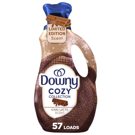 Downy Cozy Collection Liquid Fabric Softener, Chai Latte Scent, 38 fl oz, 57 Loads