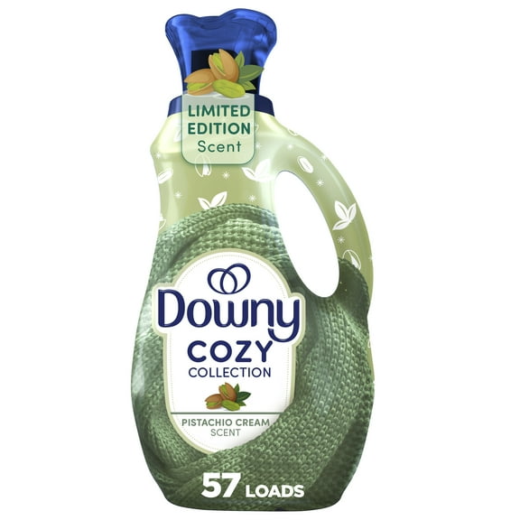 Downy Cozy Collection Liquid Fabric Softener, Pistachio Cream Scent, 38 fl oz, 57 Loads