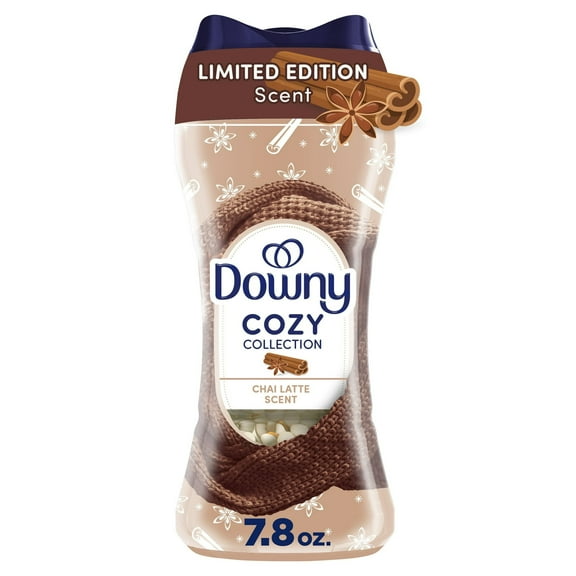Downy Cozy Collection In-Wash Laundry Scent Booster Beads, Chai Latte Scent, 7.8 oz(2 pack)