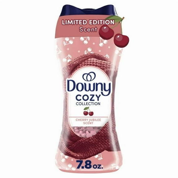 Downy Cozy Collection In-Wash Laundry Scent Booster Beads, Cherry Jubilee Scent, 7.8 oz(4 pack)