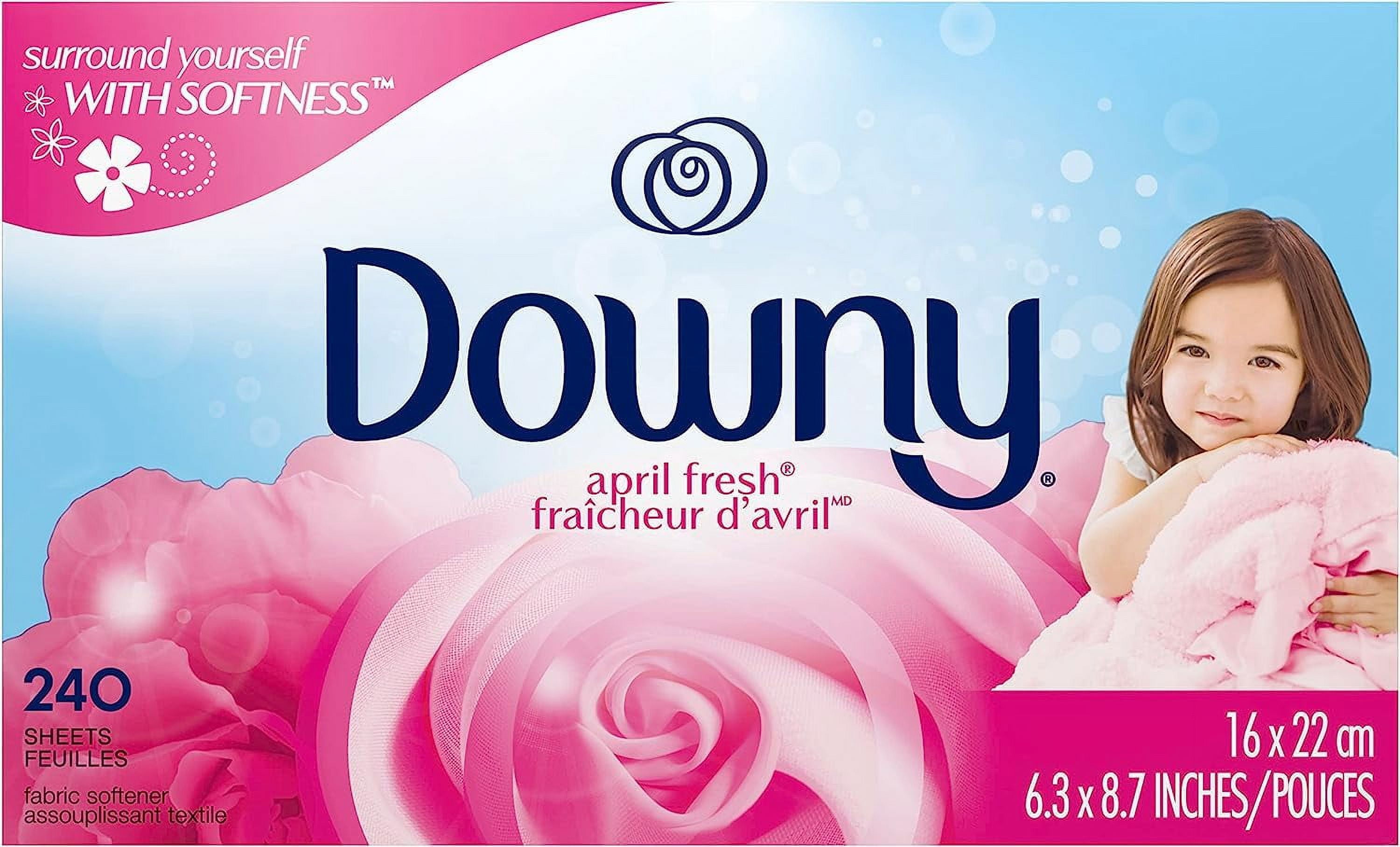 Downy April Fresh Fabric Softener Dryer Sheets, 240 Count