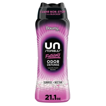 Downy Unstopables Fusions Odor Defense In-Wash Laundry Scent Booster Beads, Sunrise & Nectar, 21.1 oz