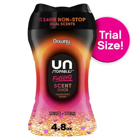 Downy Unstopables Fusions In-Wash Scent Booster Laundry Beads, Sunset and Citrus Scent, 4.8 oz