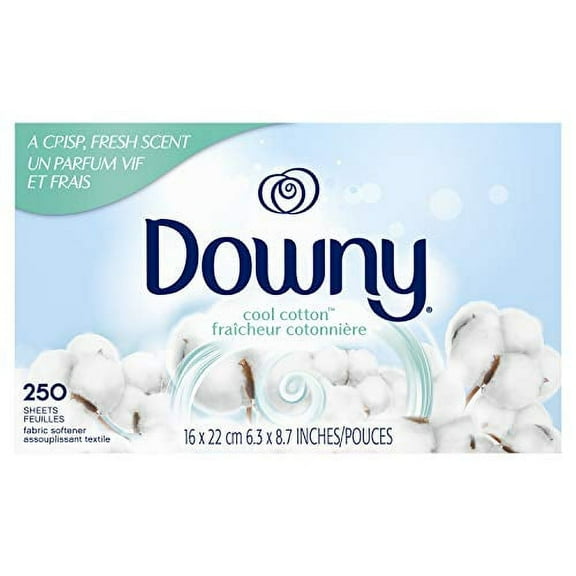 Downy Fabric Softener Dryer Sheets, Cool Cotton, 250 Count