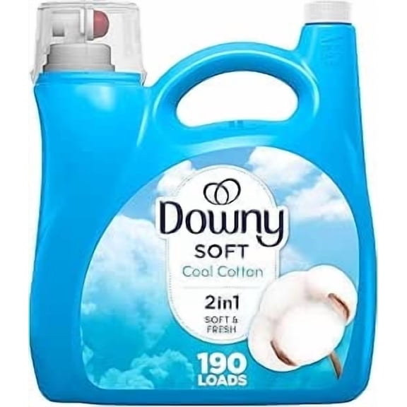 Downy Fabric Softener Liquid, Cool Cotton Scent, 140 fl oz, 190 Loads, Downy Fabric Softener, Liquid Fabric Softener
