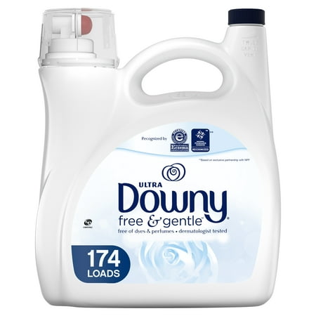 Downy Free & Gentle Liquid Fabric Softener, 150 Fluid Ounce, 174 Loads