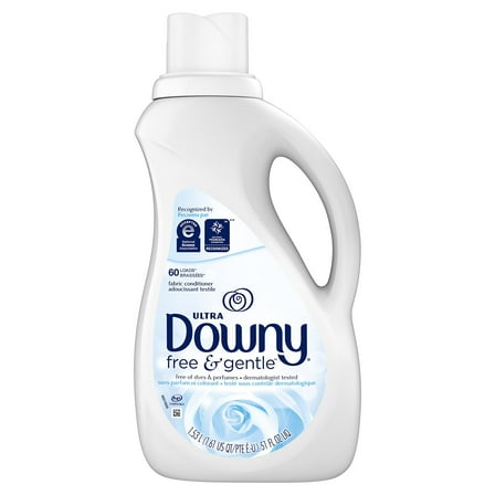Downy Free and Gentle, 60 Loads Liquid Fabric Softener, 51 Fluid Ounce