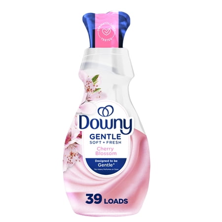 Downy Gentle Soft and Fresh Liquid Fabric Softener, Cherry Blossom Scent, 26 fl oz, 39 Loads