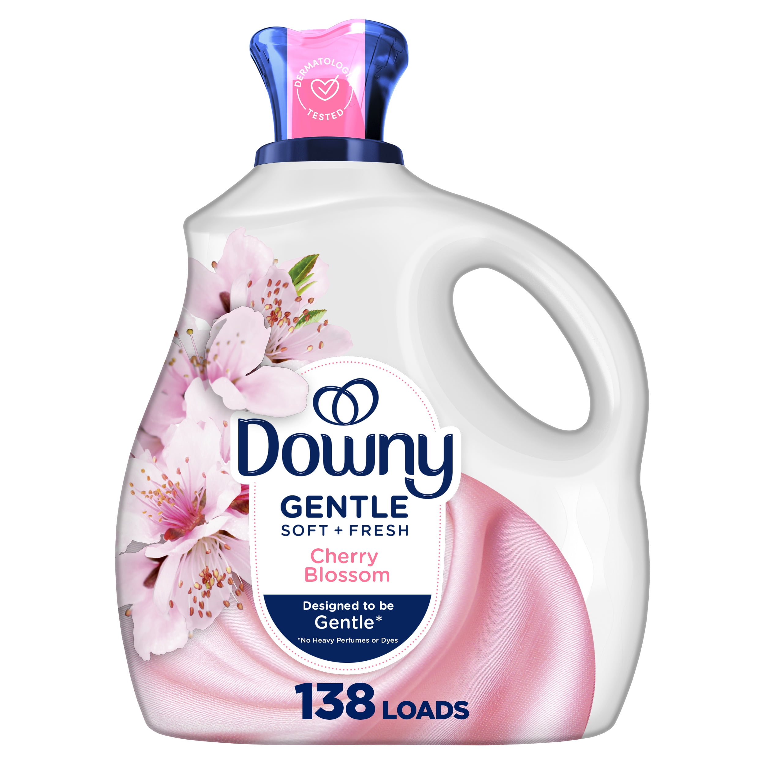 Downy Gentle Soft + Fresh Liquid Fabric Softener, Cherry Blossom Scent, 93 fl oz, 138 Loads