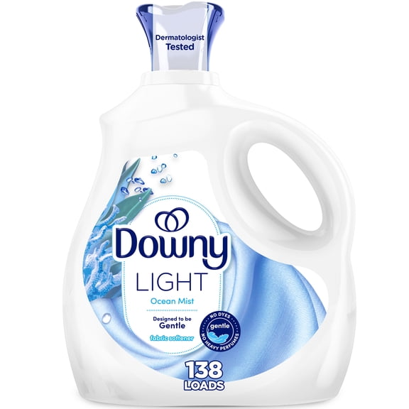 Downy Gentle Soft + Fresh Fabric Softener Liquid, Ocean Mist Scent, 93 fl oz, 138 Loads