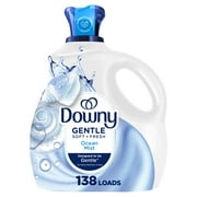 Downy Gentle Soft + Fresh Liquid Fabric Softener, Ocean Mist Scent, 93 fl oz, 138 Loads