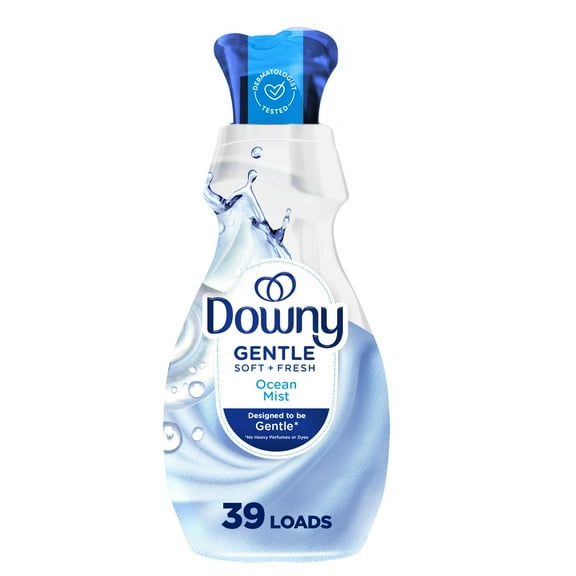 Downy Gentle Soft + Fresh Liquid Fabric Softener, Ocean Mist Scent, 26 fl oz, 39 Loads