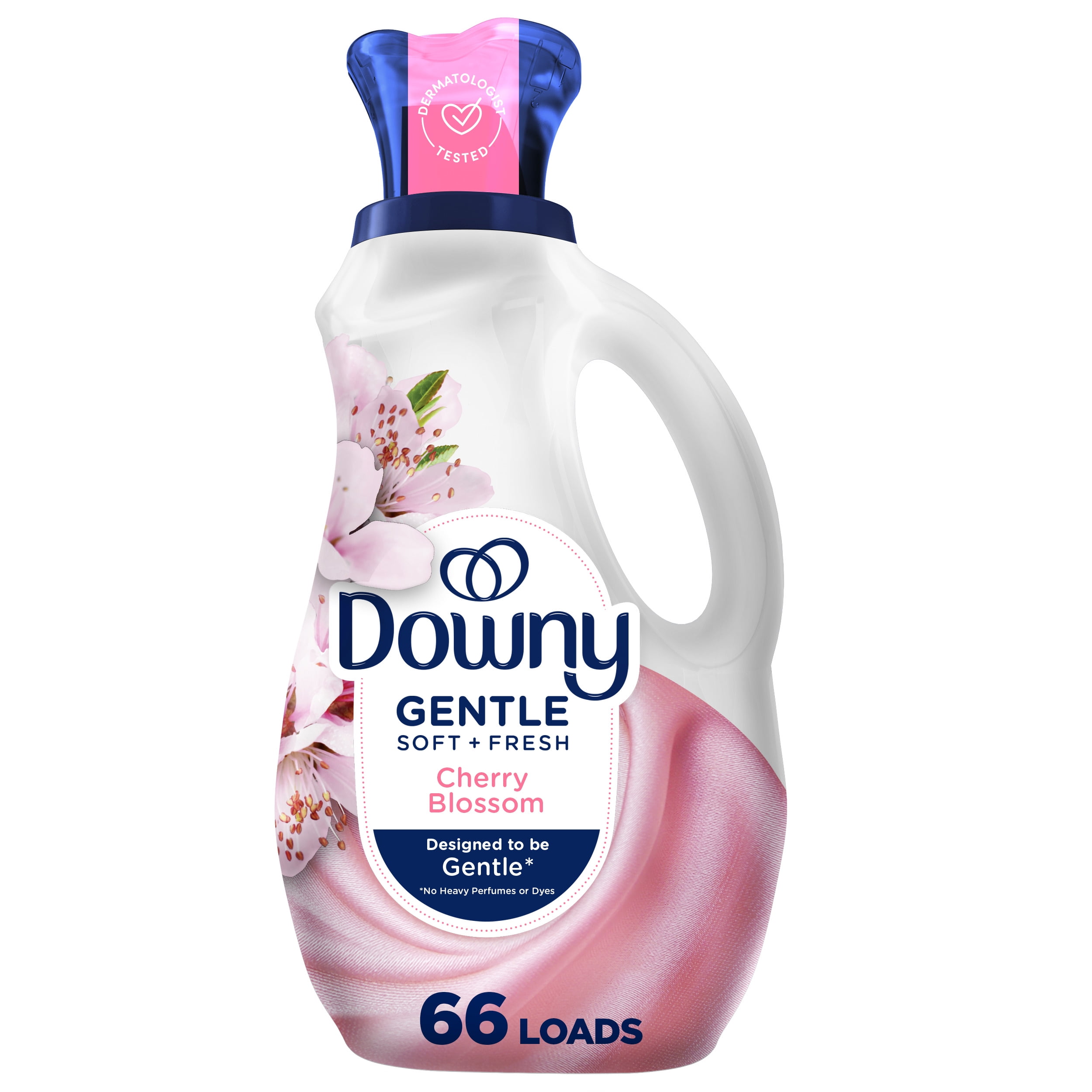 Downy Gentle Soft and Fresh Liquid Fabric Softener, Cherry Blossom Scent, 44 fl oz, 66 Loads
