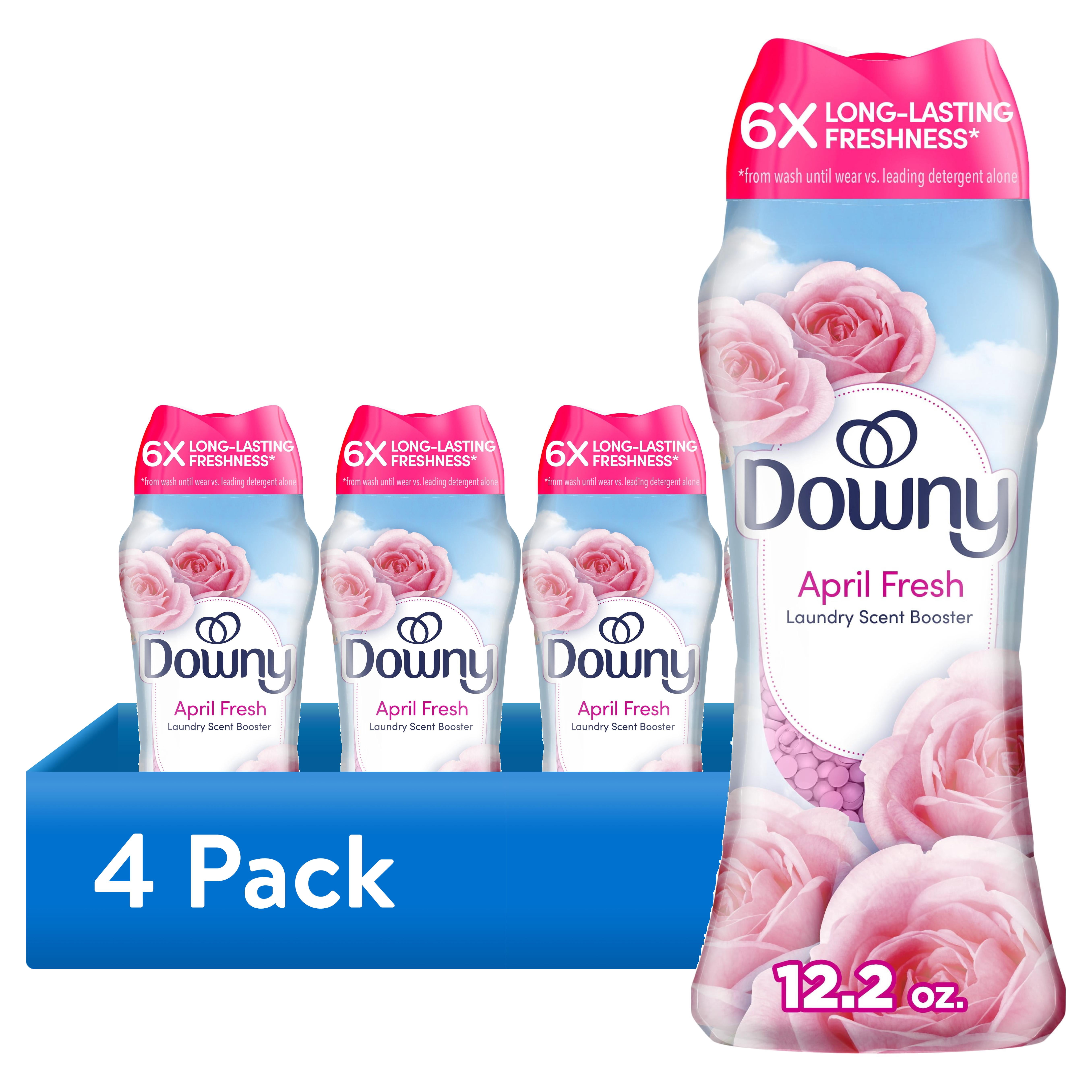 (4 pack) Downy In-Wash Scent Booster Laundry Beads, April Fresh Scent, 12.2 oz