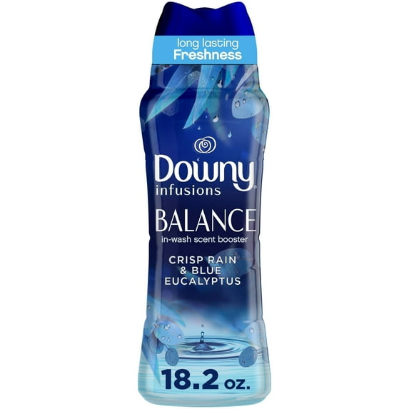 Downy Infusions Balance Laundry Scent Booster Beads, Crisp Rain & Blue Eucalyptus, 18.2 oz