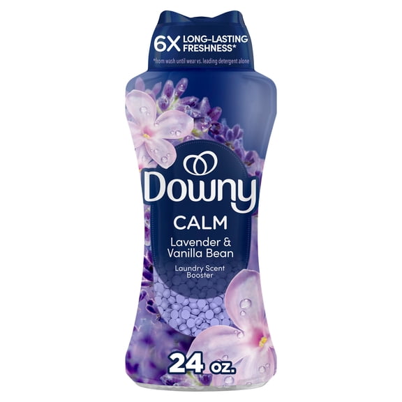 Downy Laundry Scent Beads, In-Wash Scent Booster, Infusions Calm Lavender and Vanilla Bean Scent, 24 oz