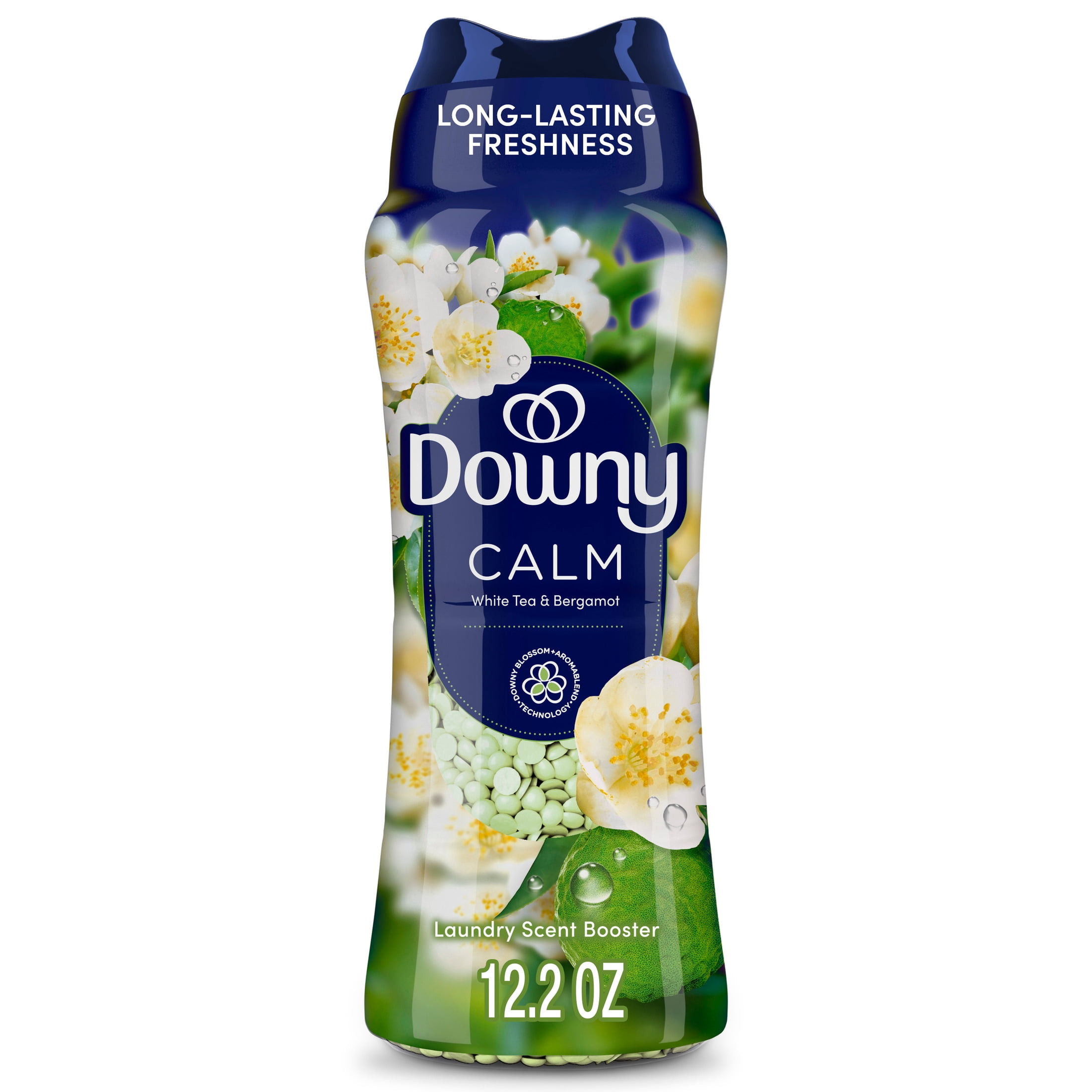 Downy Calm In-Wash Laundry Scent Booster Beads, Soothing White Tea and Bergamot Scent, 12.2 oz