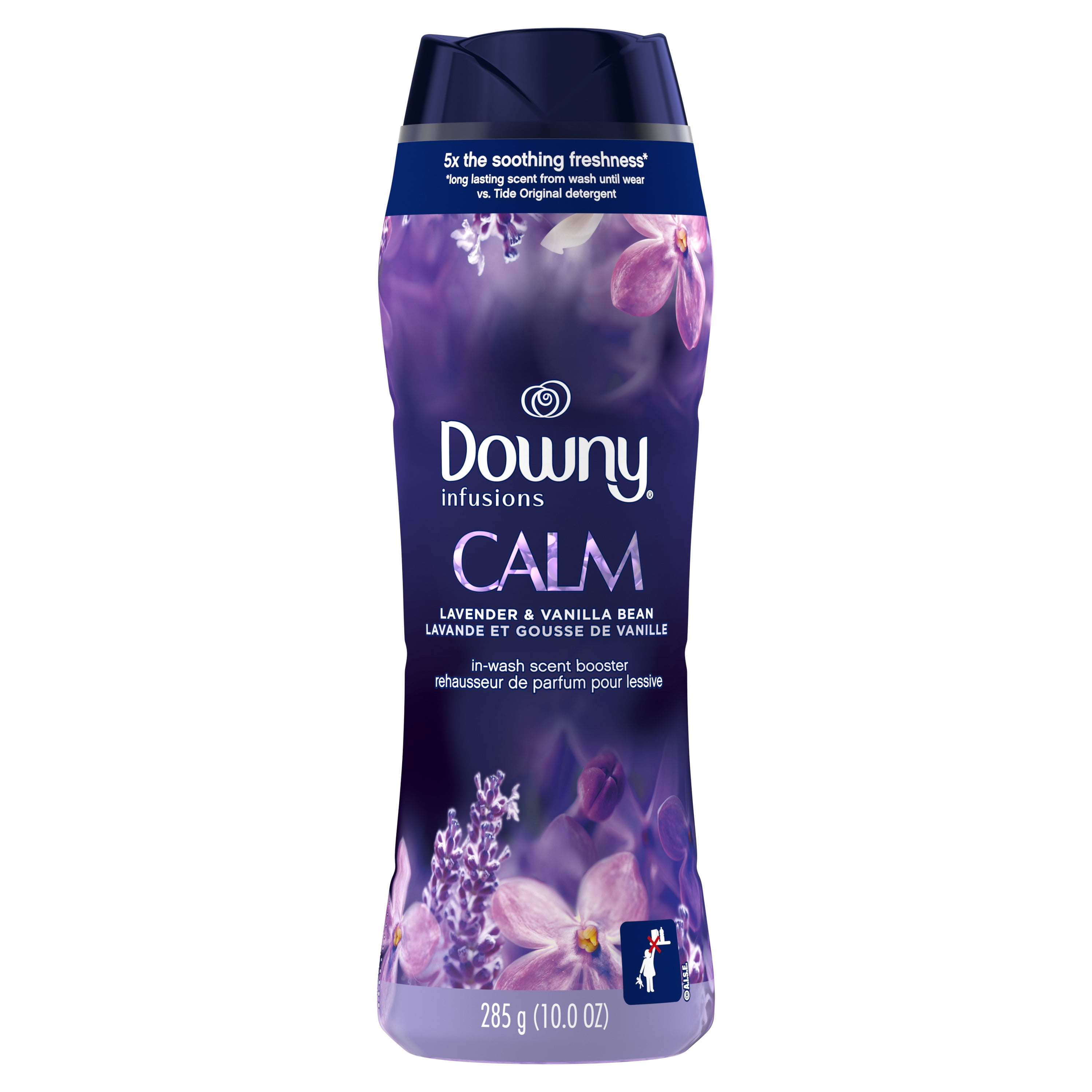 Downy Infusions In-Wash Scent Booster Beads, Calm, Lavender \u0026 Vanilla Bean, 10 oz