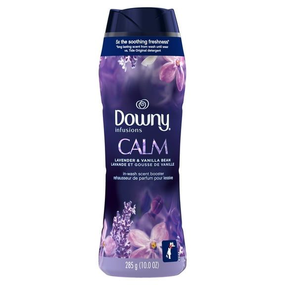 Downy Infusions In-Wash Scent Booster Beads, Calm, Lavender & Vanilla Bean, 10 oz