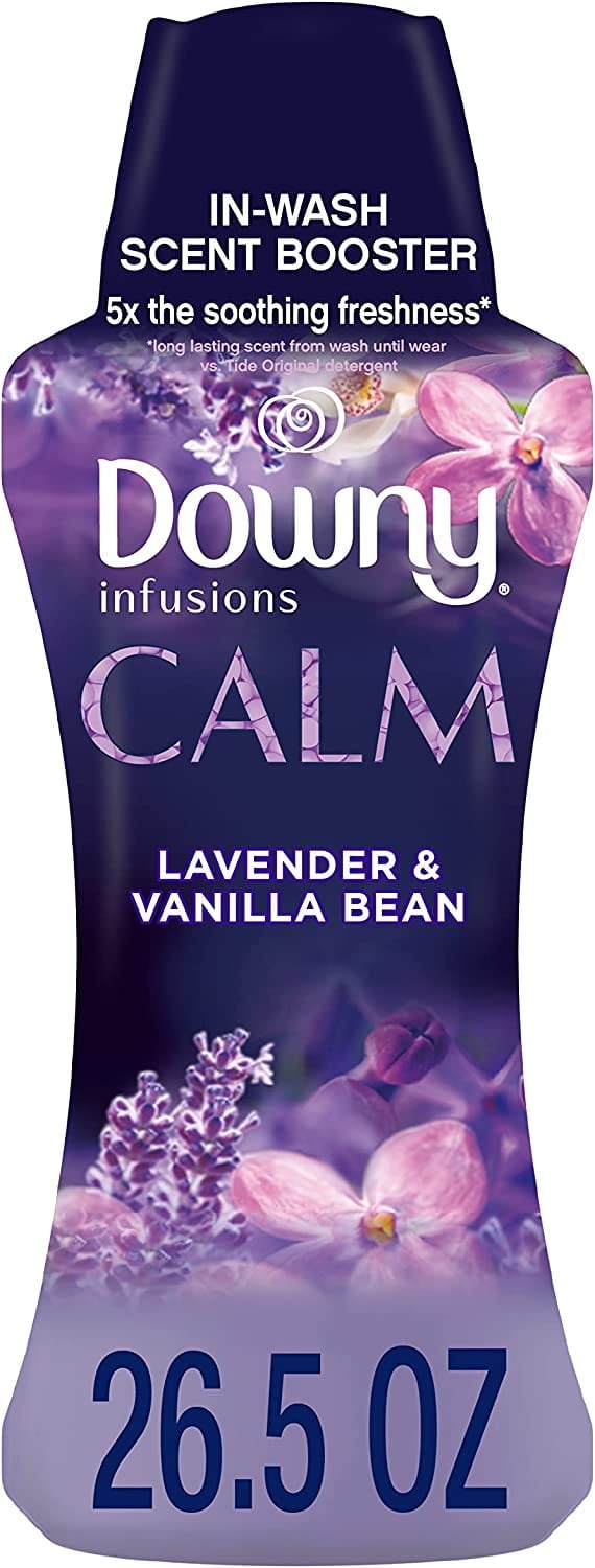 Downy Infusions Laundry Scent Booster Beads for Washer, Calm, Lavender \u0026 Vanilla Bean, 26.5oz