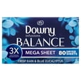 thumbnail image 1 of Downy Fabric Softener Dryer Sheets, Infusions Balance Crisp Rain and Blue Eucalyptus Scent, 80 Mega Dryer Sheets, 1 of 10