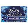 thumbnail image 1 of Downy Infusions Mega Dryer Sheets, Balance, Crisp Rain and Blue Eucalyptus, 80 Count, 1 of 13